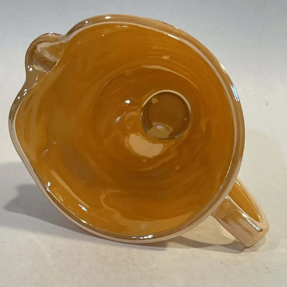 Anchor Hocking Fire King Peach Luster Laurel‎ Creamer Pitcher Vintage